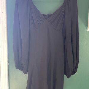 A&F peasant sleeve Black Women's Dress